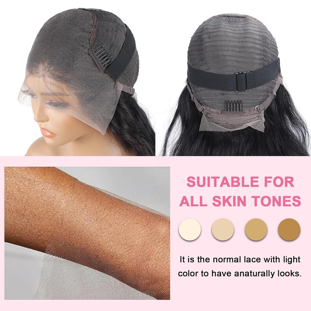 30 Inch 13X6 Lace Front Wigs Human Hair Body Wave Human Hair Wig 200% Density HD Transparent Lace Frontal Human Hair Wigs for Women with 3X Longer Service Life Pre Plucked Natural Hairline