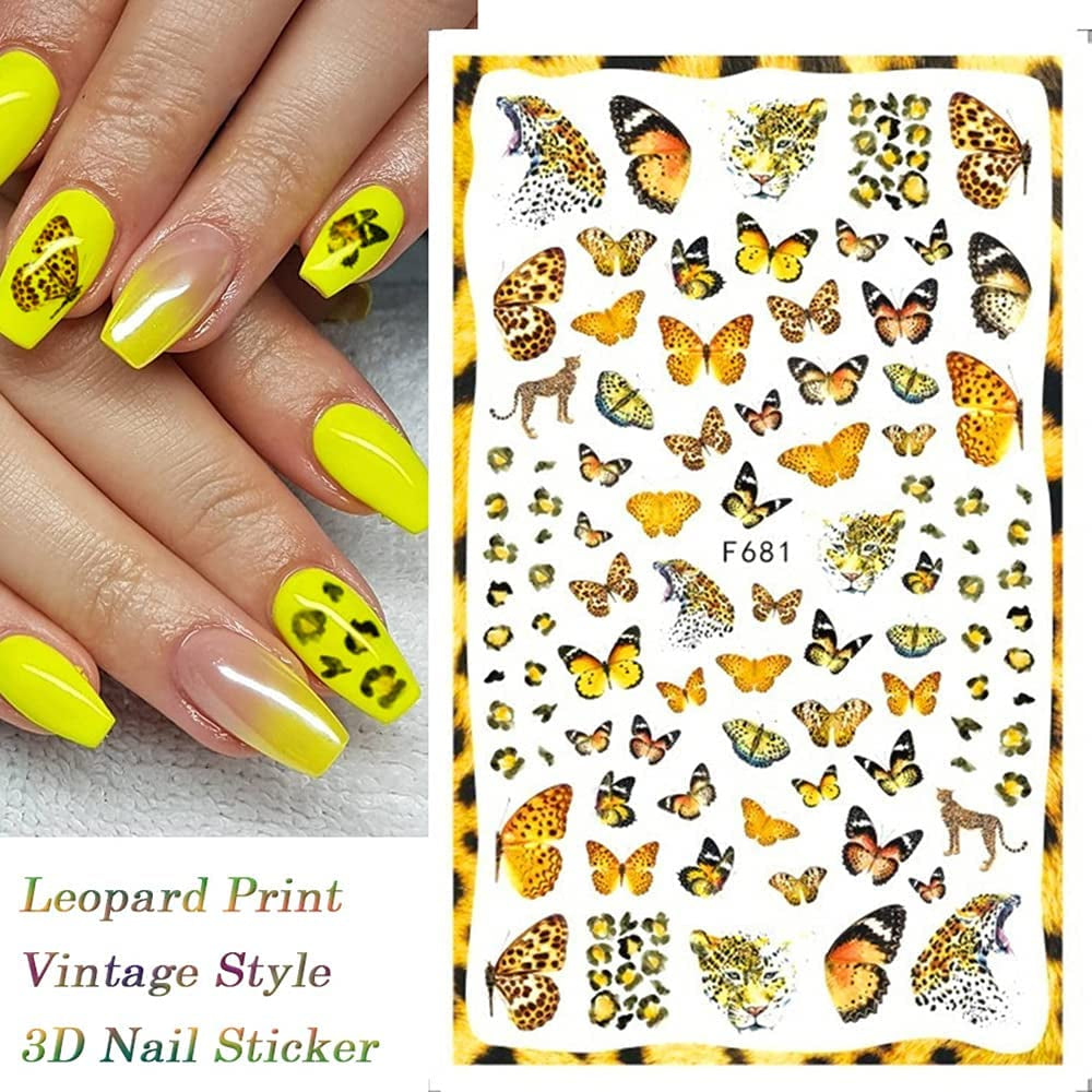10 Sheets Butterfly Nail Stickers for Women Nails Design and Art