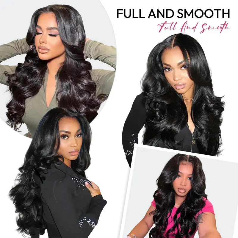 [NEW IN] West Kiss Glueless Butterfly Cut Layered Human Wigs Light Yaki Body Wave 7X5 Lace Closure Wig Pre Plucked Pre Bleached Knots Beignner Friendly