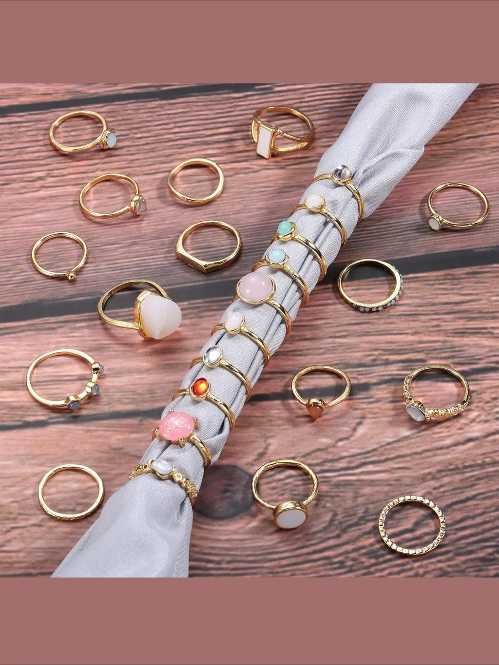 70 Pcs Vintage Crystal Ring Set, Jewelry Knuckle Rings for Women, Bohemian Boho Stackable Joint Rings, Retro Joint Finger Rings, Jewellery