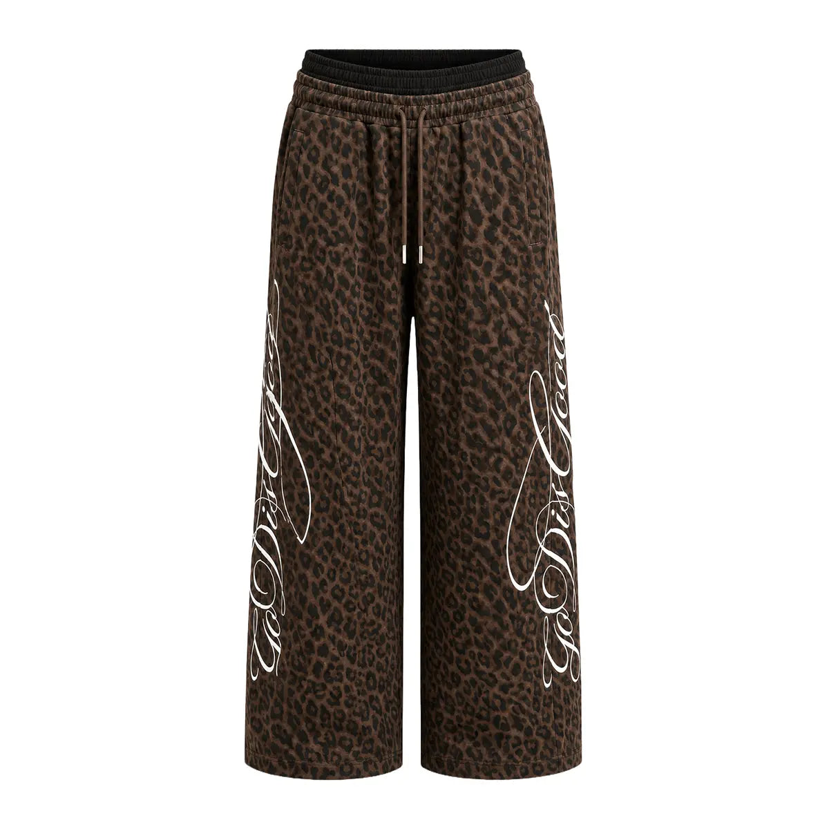 Fdr Women'S Leopard Print Streetwear Tracksuit, Vintage 2 Piece Set with Oversized Cropped Graphic Hoodie & Double Waisted Pants, 2 Piece Sets, Women'S Casual 2 Piece Sets