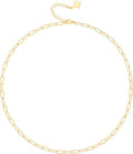 18K Gold Plated Paperclip Chain Choker Satellite Chain Freshwater Cultured Biwa Pearl Pendant Necklace Dainty Turquoise Jewelry for Women