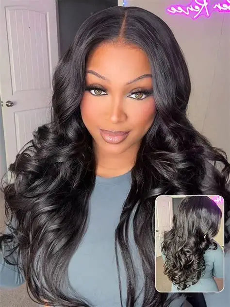 [NEW IN] West Kiss Glueless Butterfly Cut Layered Human Wigs Light Yaki Body Wave 7X5 Lace Closure Wig Pre Plucked Pre Bleached Knots Beignner Friendly