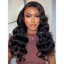 [NEW IN] West Kiss Glueless Butterfly Cut Layered Human Wigs Light Yaki Body Wave 7X5 Lace Closure Wig Pre Plucked Pre Bleached Knots Beignner Friendly