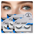 Lashes Natural Look False Eyelashes -  Fake Eyelashes 3D Super Fluffy False Lashes Black Band Wispy Lashes 3-Pack Faux Mink Lashes,Xmz21-3
