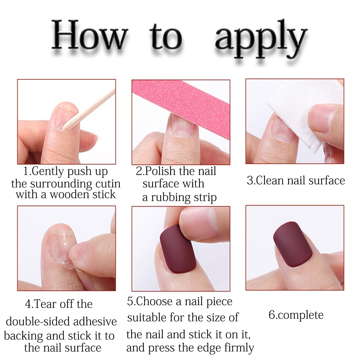Flower Press on Nails 3D Spring Floral Fake Nails Press Ons Almond French Tip False Nails Medium Acrylic Glue on Nail Cute Artificial Stick on Nail for Women Manicure 24Pcs